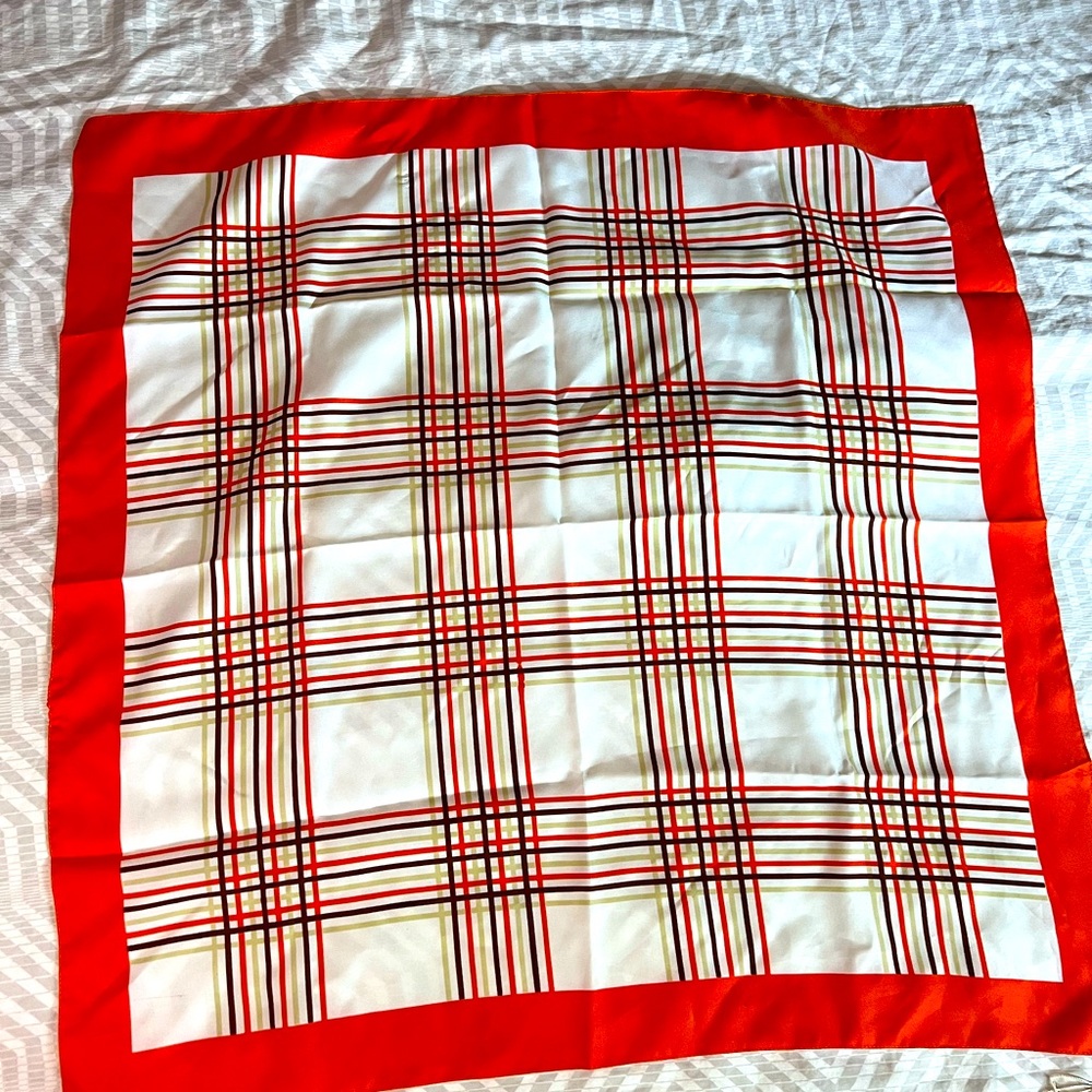 Vintage Orange Brown Scarf